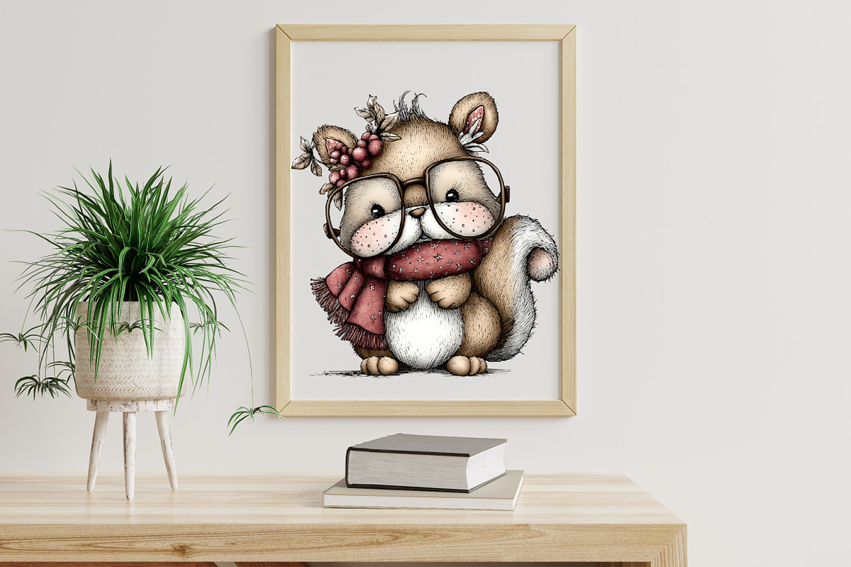 Quirky Squirrel, Funny Squirrel Clip, an Illustration by Libby Wishes (Photo 3 of 7)