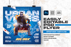 Urban Vibes Night Party Flyer Design, a Flyer Template by Shajib Shikder