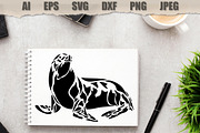 Stencil Sea Lion, an Animal Illustration by MARYCRAFTIRIA (Thumbnail 2 of 3)