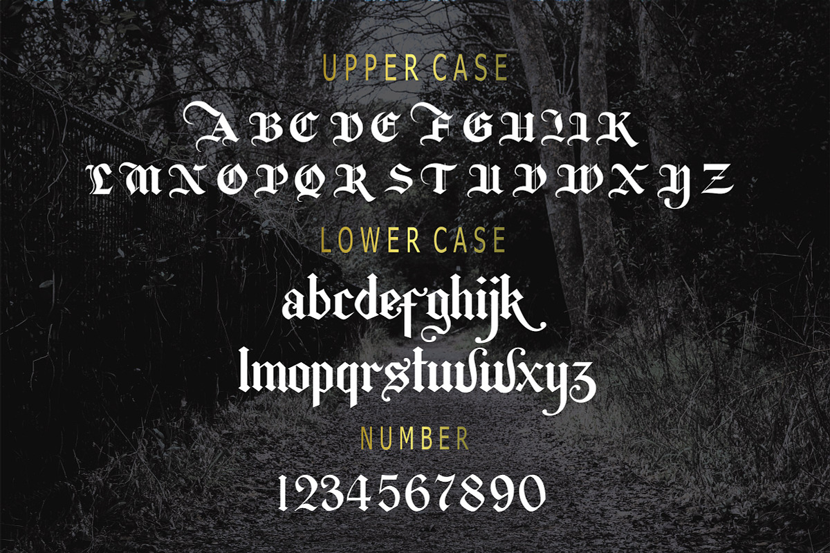Berkahi Blackletter Font preview 2