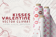Kisses Valentine vector clipart, a Pattern Graphic by Zeukaa (Thumbnail 1 of 5)