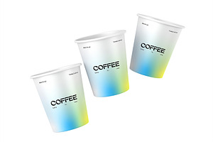 Floating Paper Coffee Cup Mockup, a Product Mockup by graphypix