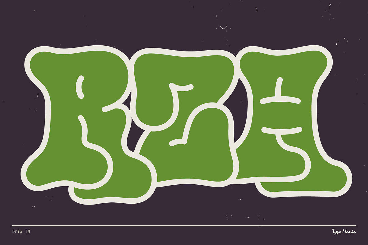 Drip TM – Bubble Graffiti Font, a Handwritten Font by Type Mania (Photo 11 of 12)