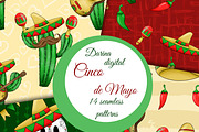 Cinco de Mayo patterns, a Pattern Graphic by DarinaDigital (Thumbnail 1 of 6)