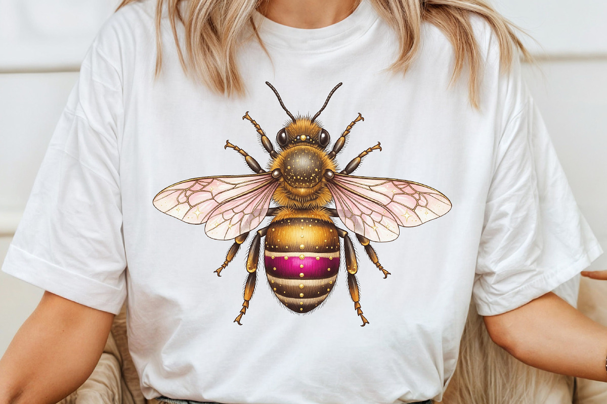 Colorful Cute Bee PNG, an Illustration by Craft Nest (Photo 5 of 7)