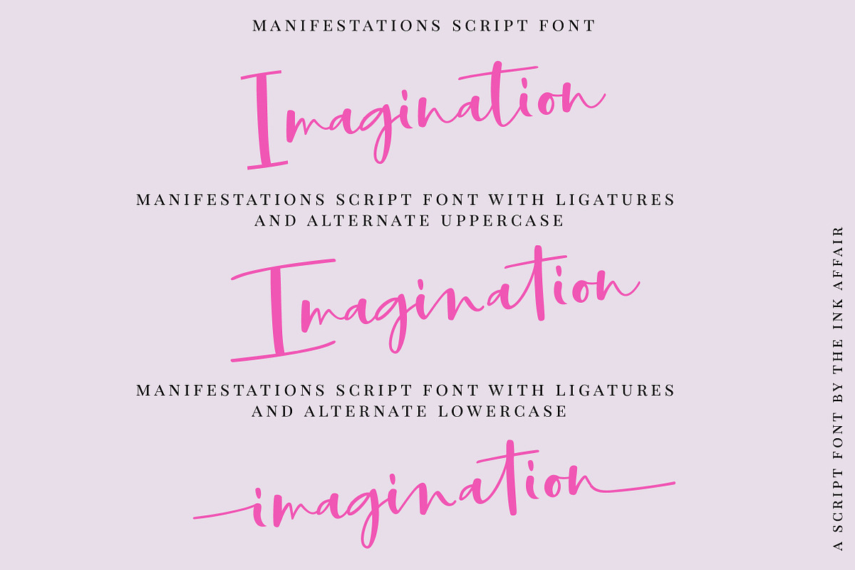 Manifestations Script Font, a Script Font by theinkaffair (Photo 6 of 11)