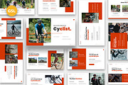 Cyclist Bicycle Google Slides, a Presentation Template by kerismaker (Thumbnail 1 of 6)