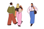 People citizens walk on street set, a Person Illustration by Good Studio (Thumbnail 4 of 10)