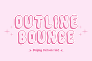 Outline Bounce - Bubble Font Type, a Font by KiddoGlyphs Studio (Thumbnail 1 of 3)
