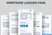 Website Landing Page Wireframe, a Landing Page Template by CreativeShaper (Thumbnail 1 of 6)