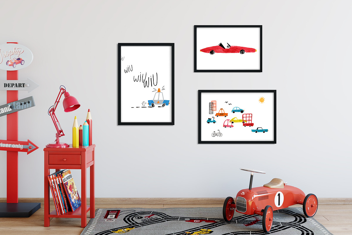 Gouache Cars, a Transportation Illustration by Annakniaz (Photo 6 of 10)