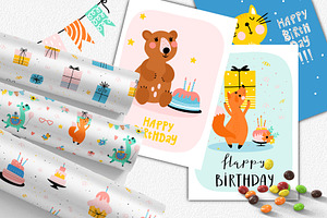 Cute Animals Birthday Greetings