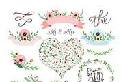 Pastel watercolor floral clipart, an Illustration by DigitalCloud (Thumbnail 2 of 2)