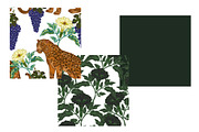 Jaguar, Datura & Grapes Pattern, a Pattern Graphic by NayaChu (Thumbnail 11 of 12)