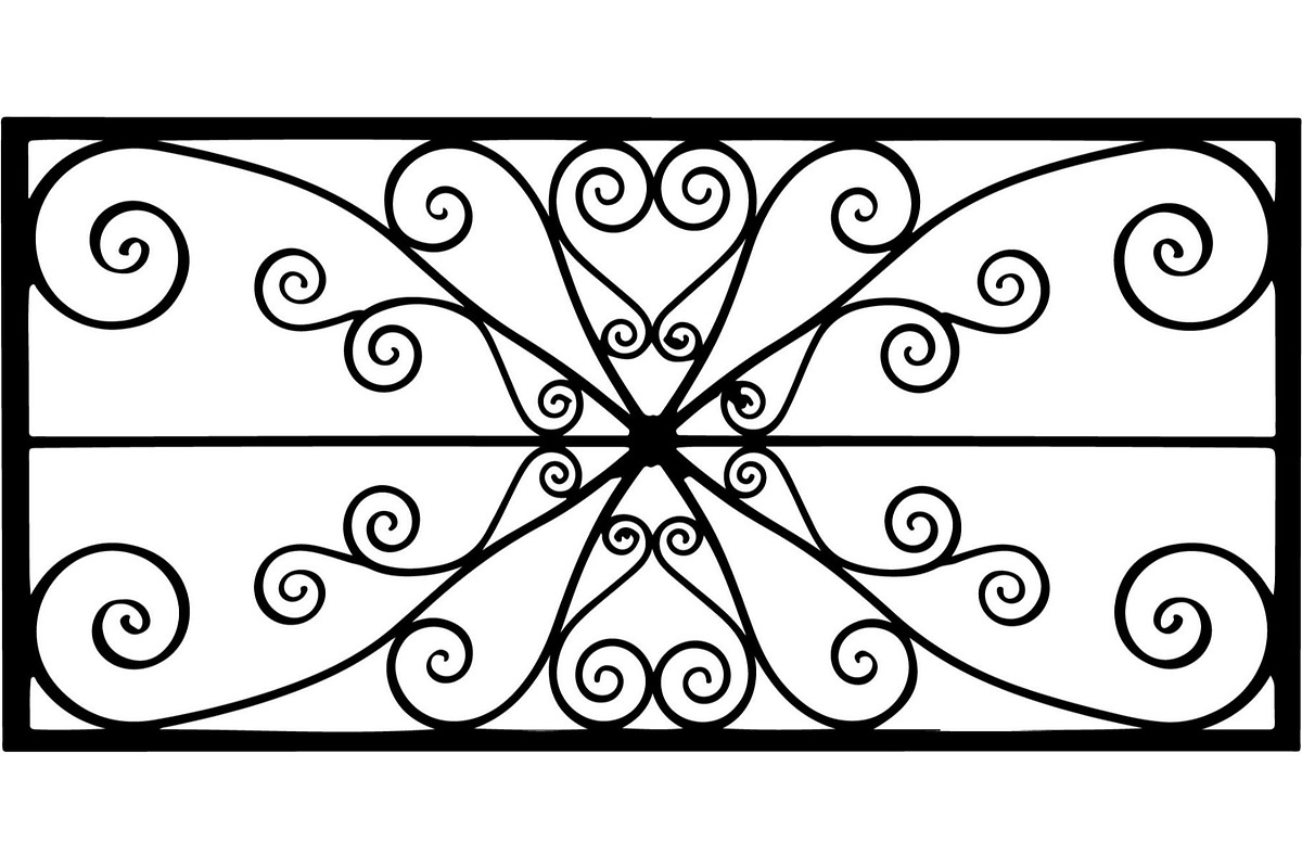 Luxury Iron Scroll Gate Railing, an Object Graphic by Designer_Momina (Photo 16 of 17)