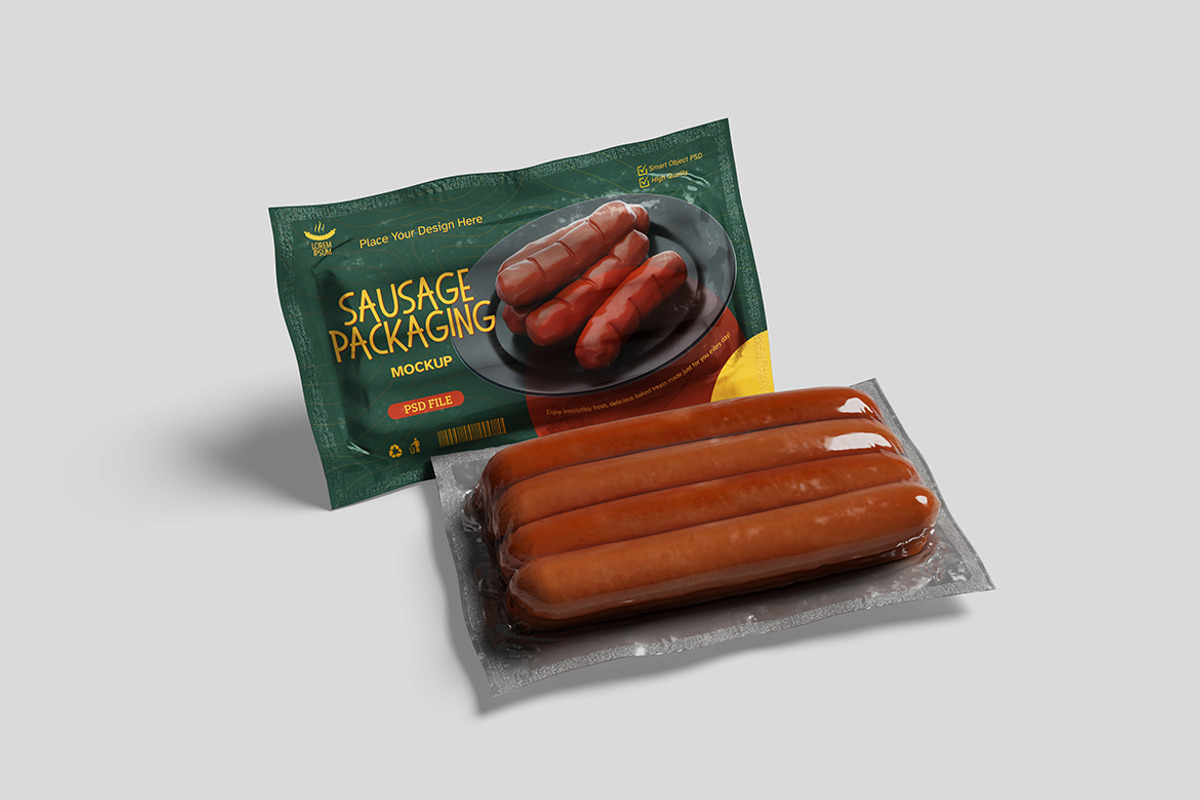 Sausage Packaging Mockup, a Product Mockup by bimockup (Photo 6 of 6)