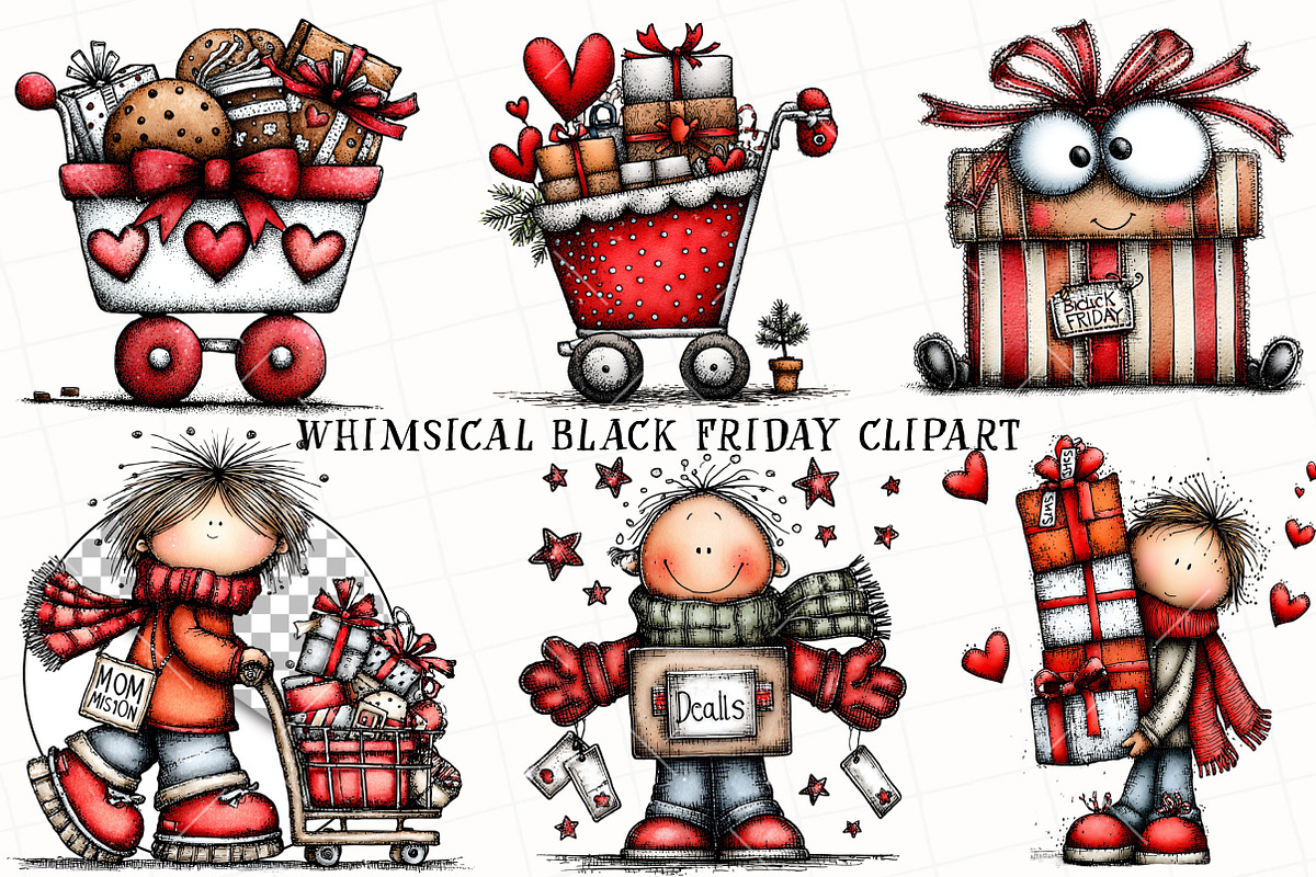 Whimsical Black Friday Clipart, an Illustration by OK Design (Photo 2 of 6)