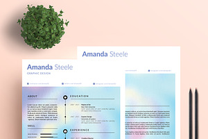 Holographic CV / Resume Template / N