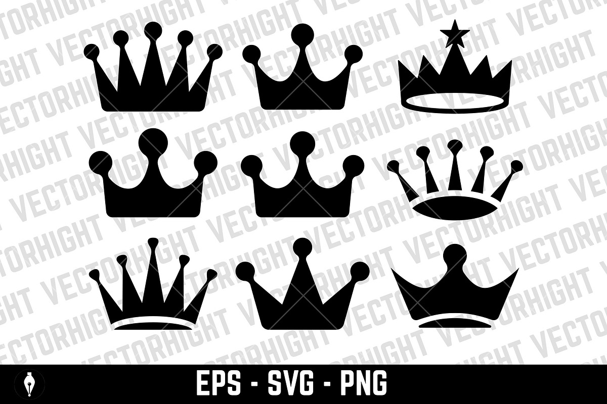 Set of crown icons., an Object Illustration by Vectorhight (Photo 3 of 4)