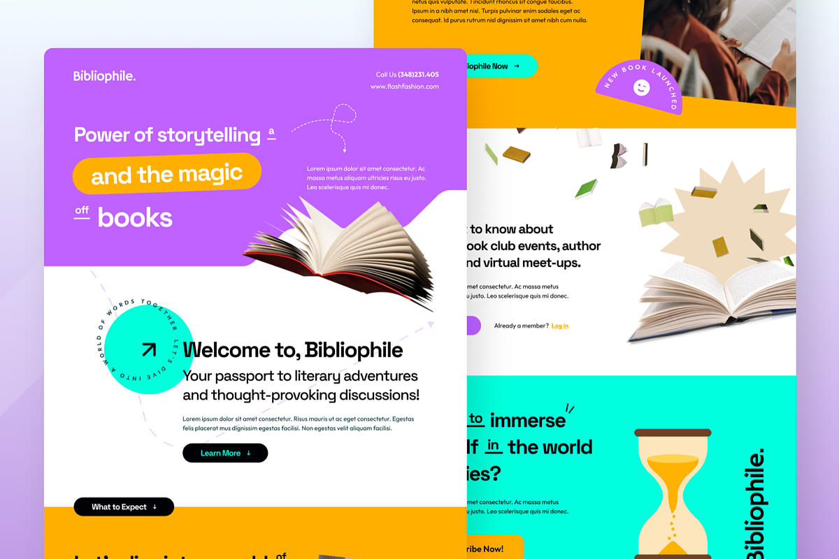 Book Club Email Newsletter, a Templates & Theme by SquidPixey (Photo 6 of 6)