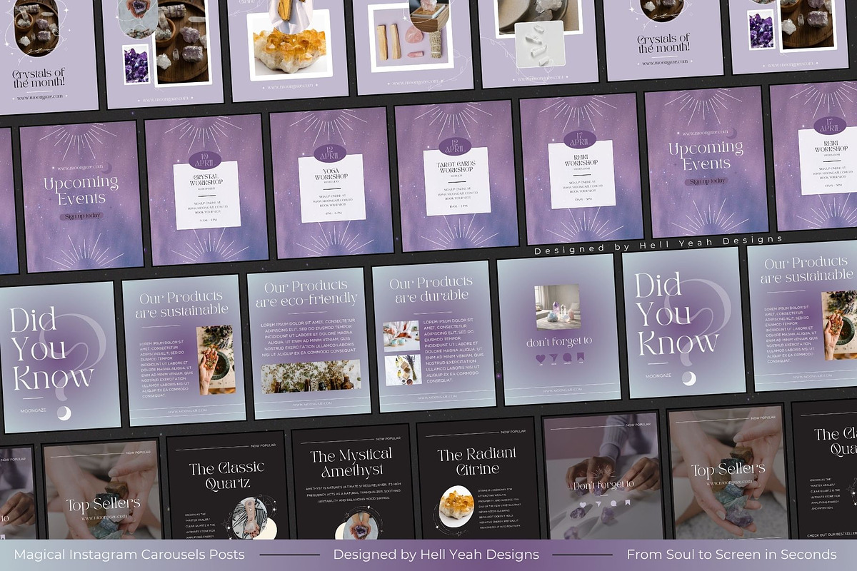 Midnight Mystic Branding Starter Kit, a Social Media Template by Hell Yeah Designs (Photo 14 of 15)