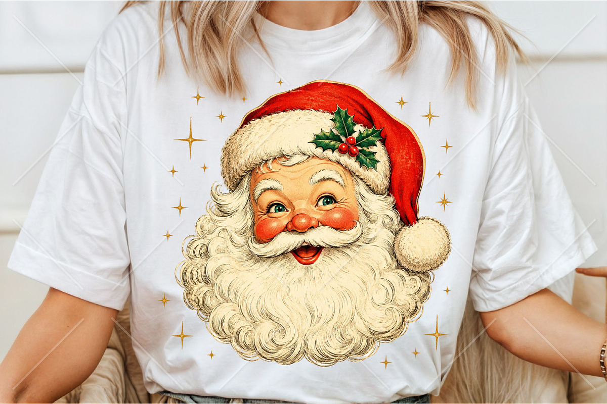 Vintage Santa Claus Christmas PNG, a Seasonal Illustration by Canvas Craft (Photo 3 of 6)