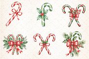 Christmas Candy Cane Clipart, an Illustration by Libby Wishes (Thumbnail 6 of 7)