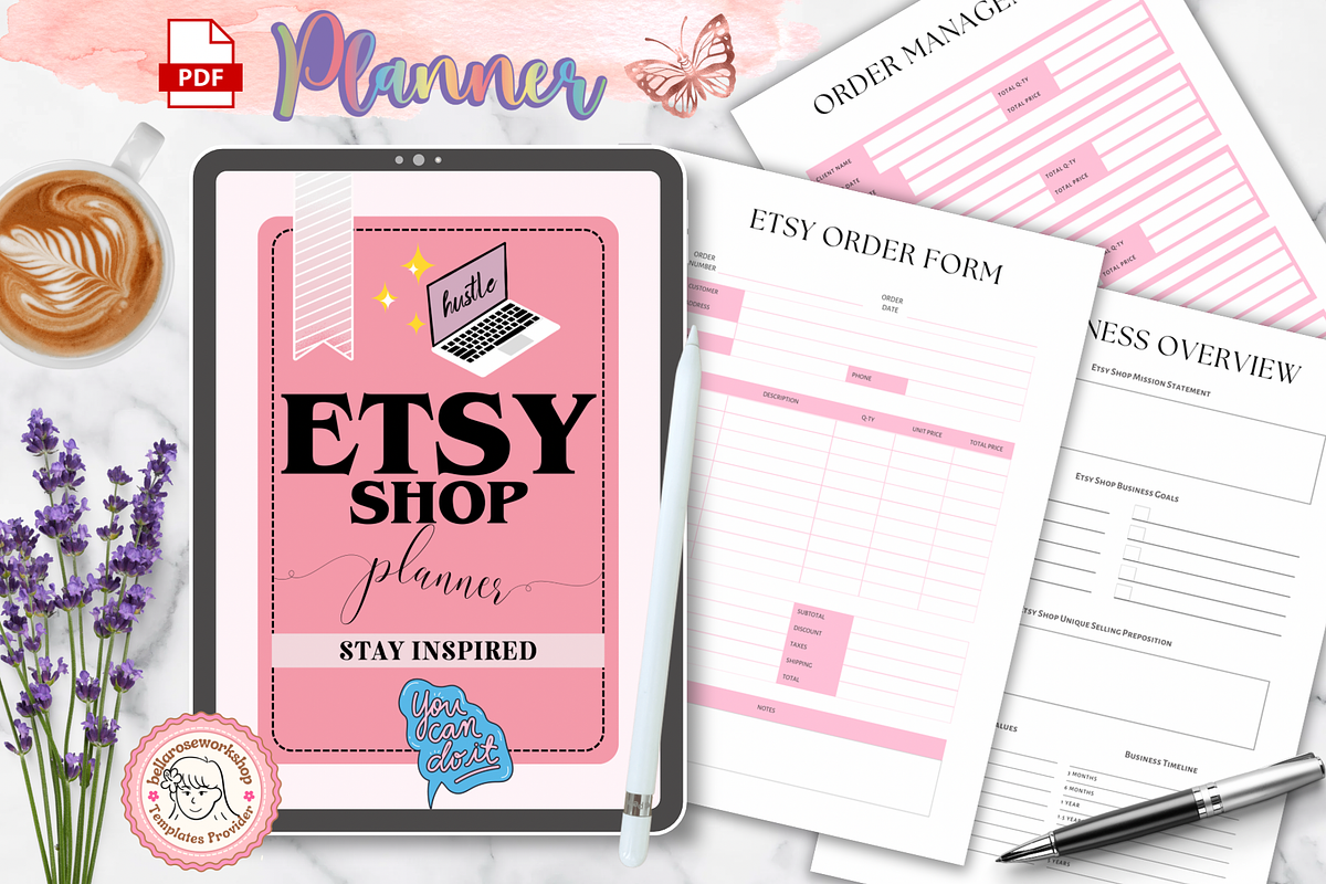 Etsy Shop Business Planner, a Print Template by bellaROSEworkshop (Photo 1 of 3)