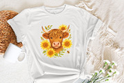 Highland Cow With Sunflowers PNG, an Illustration by SharpMarketplace (Thumbnail 7 of 9)