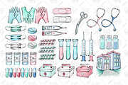 Medical Watercolor Clipart, a Healthcare Illustration by Phantasia Design (Thumbnail 5 of 5)
