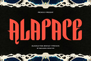Alapace Blackletter Display Typeface, a Blackletter Font by Maulana Creative (Thumbnail 1 of 7)