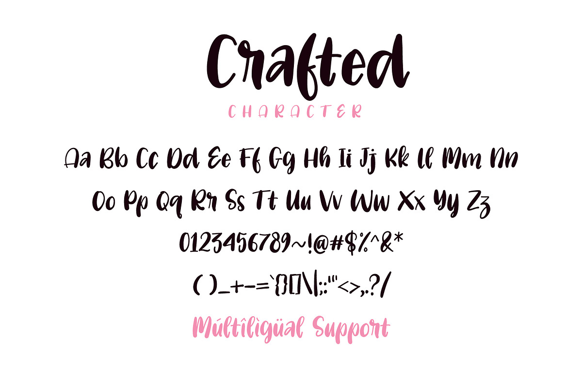 Crafted – Stylish Handwritten Brush, a Handwritten Font by Pustudio (Photo 2 of 6)