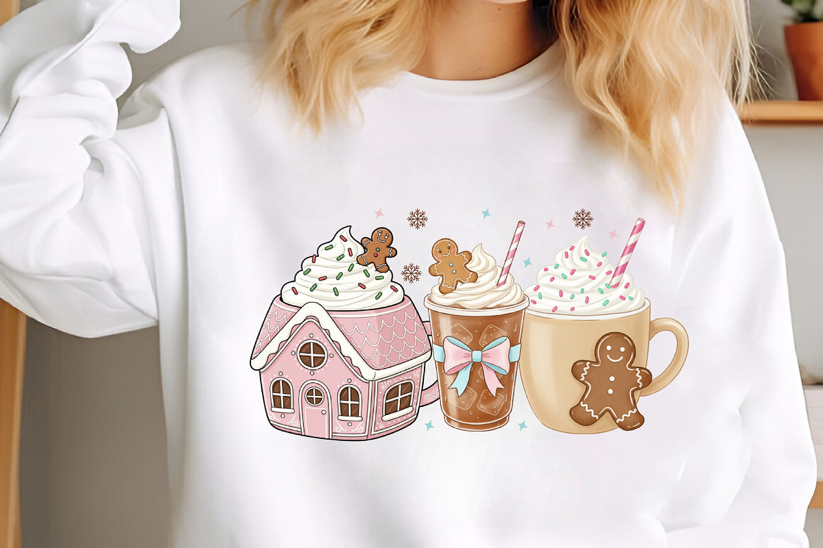 Pink Gingerbread Coffee Christmas, an Illustration by SinaCreation (Photo 2 of 7)