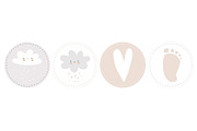baby shower cards & seamless pattern, a Seasonal Illustration by Pokraky (Thumbnail 6 of 6)
