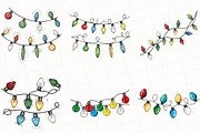 Christmas Lights Sublimation Clipart, an Illustration by OK Design (Thumbnail 4 of 5)