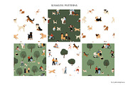 People and dogs in park illustration, a Person Illustration by LyubovZaytseva (Thumbnail 14 of 22)