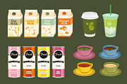 Vegan Cafe Illustrations, a Food Illustration by ThePixelLibrary (Thumbnail 2 of 8)