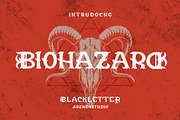 Biohazard - Blackletter Font, a Handwritten Font by Arendxstudio (Thumbnail 1 of 9)