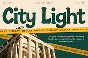 City Light – Modern Display Typeface, a Serif Font by overlaytemplates (Thumbnail 1 of 5)