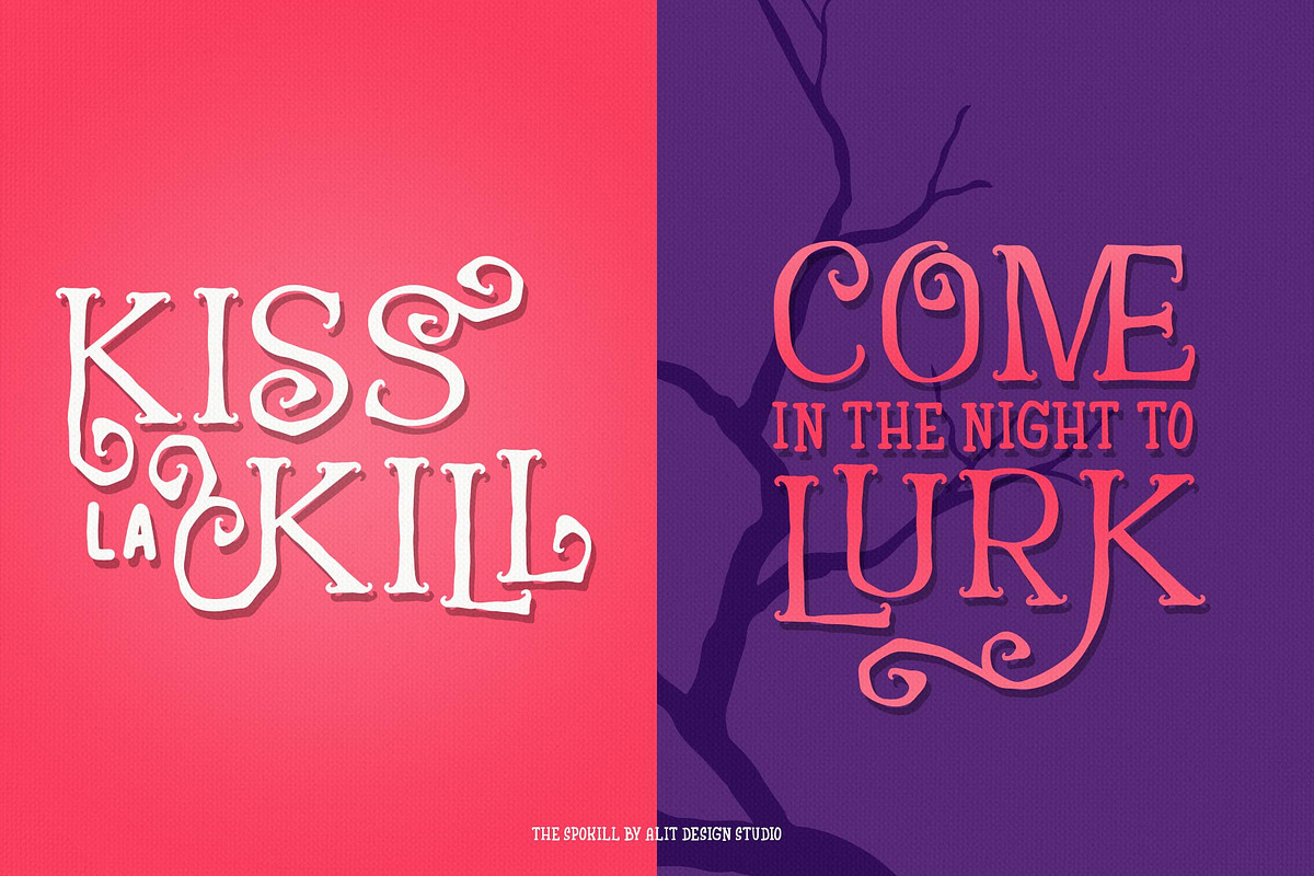 The Spokill Halloween Typeface, a Script Font by alit design (Photo 10 of 16)