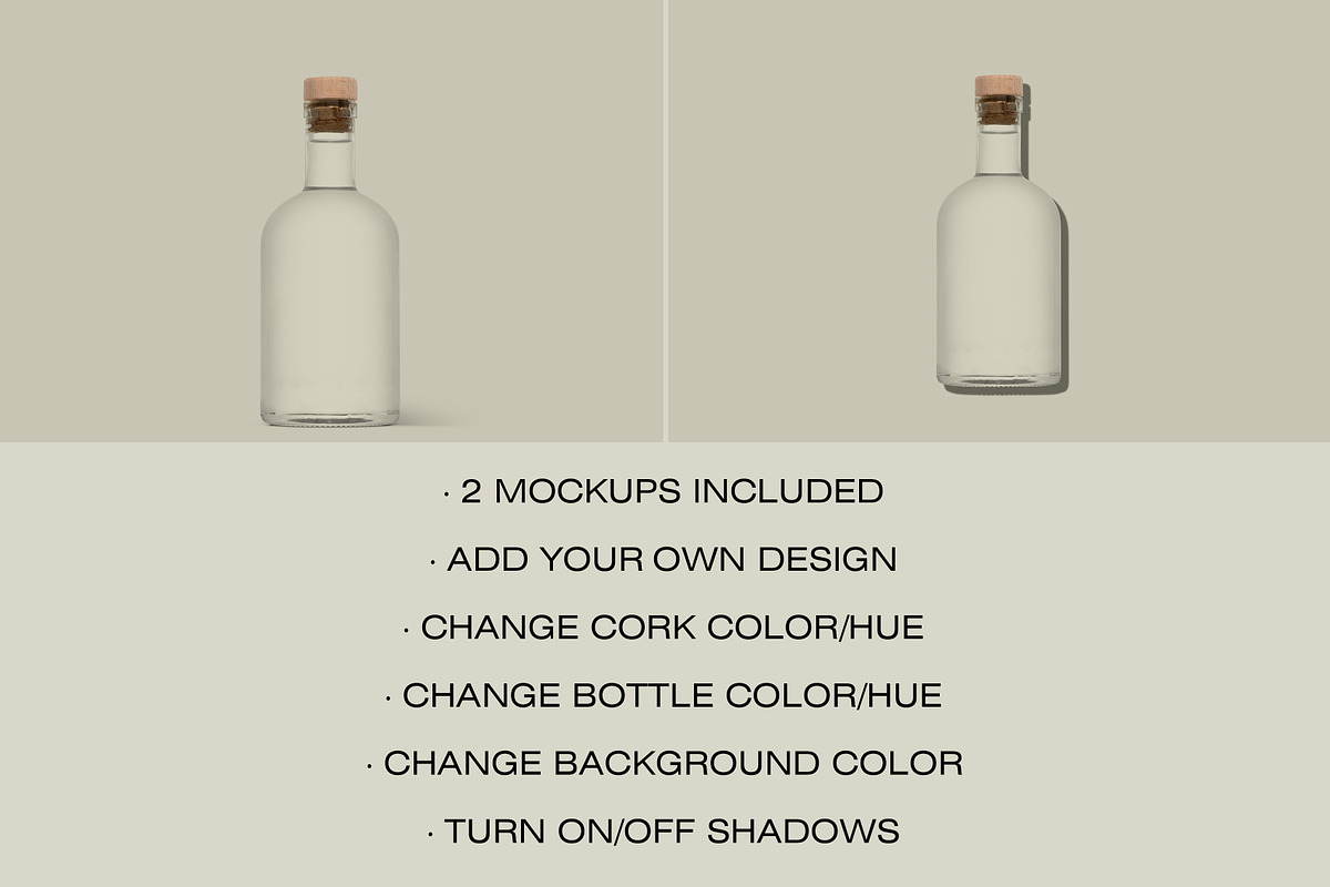 Glass Liquor Bottle Mockup, a Packaging Mockup by Copal (Photo 2 of 12)