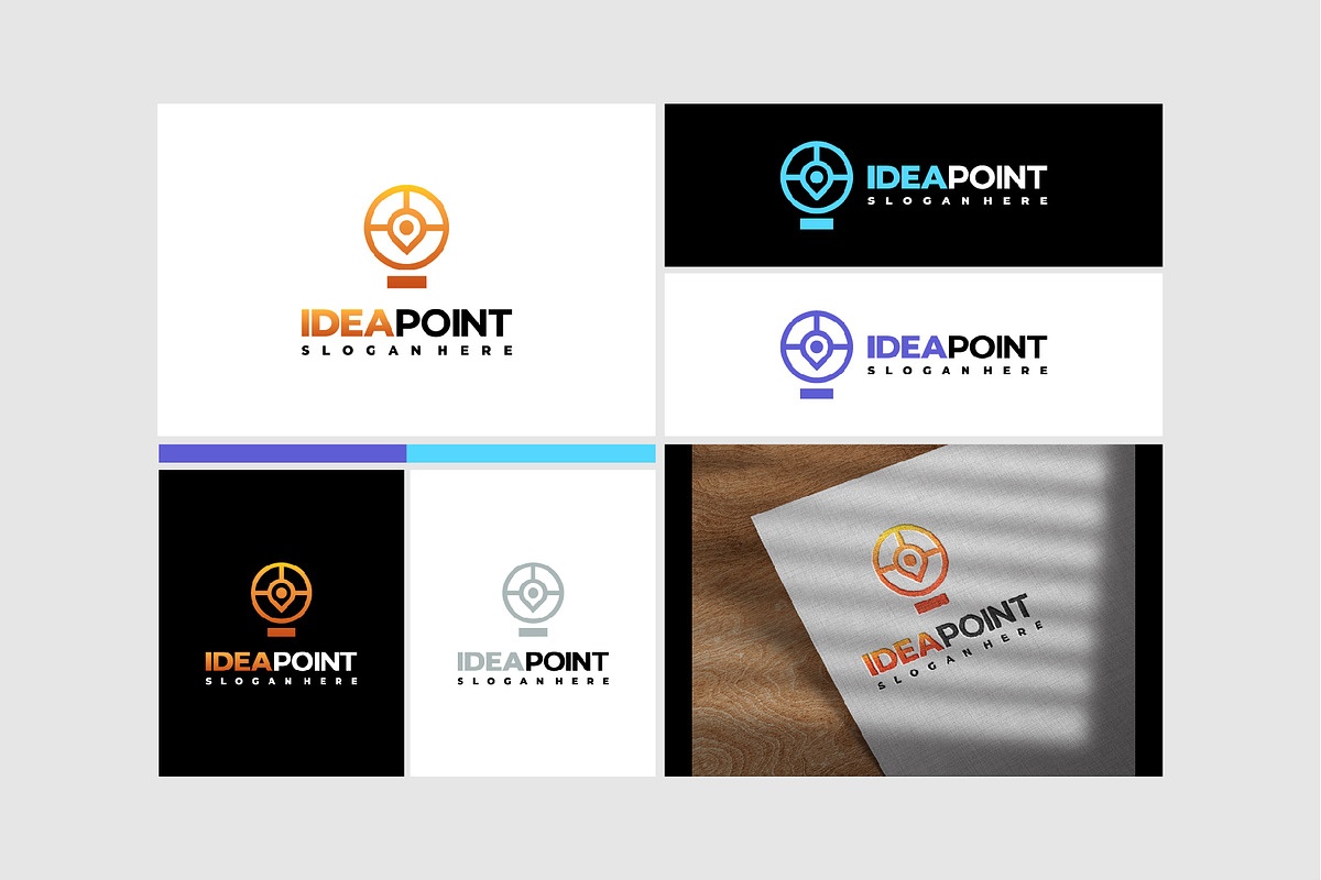 Set of Idea point logo designs, a Branding & Logo Template by Lucky Creative (Photo 5 of 5)