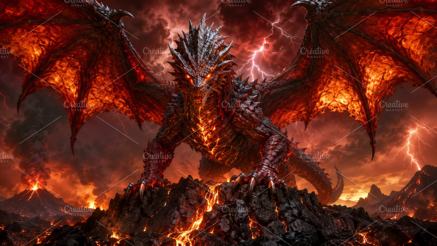 Majestic Fire Dragon, an Animal Photo by Hamza067