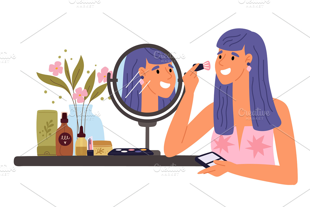 Young beautiful girl doing her, a Person Illustration by Vectorbuum