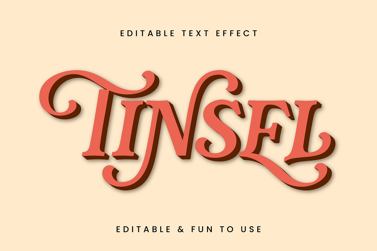 Retro Elegant Shadow 3D Text Effect
