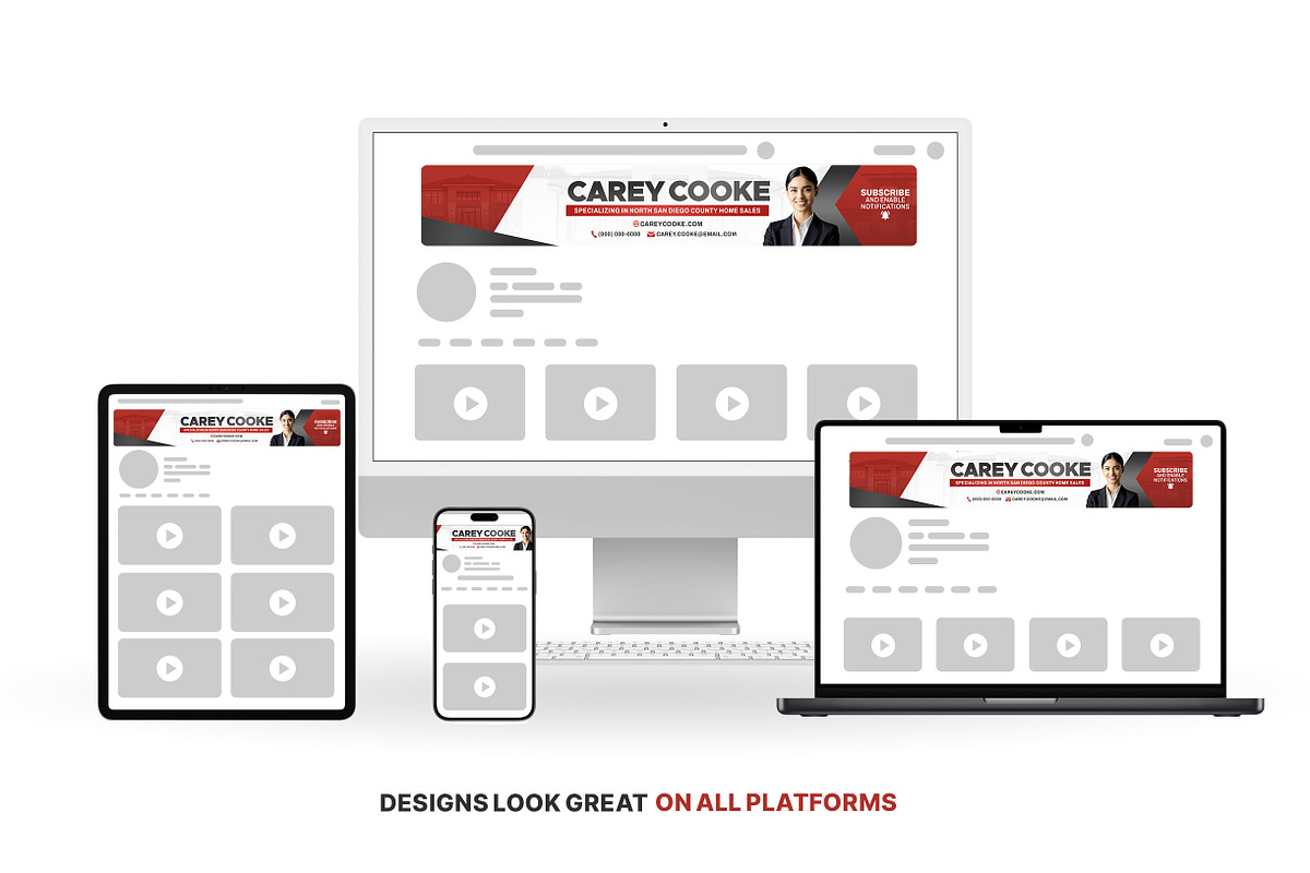 Realtor YouTube banner Bundle pack, a Social Media Template by Vaughn Studios (Photo 5 of 7)