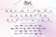 Aliyah - Swirly Calligraphy Font, a Script Font by Airotype (Thumbnail 10 of 12)