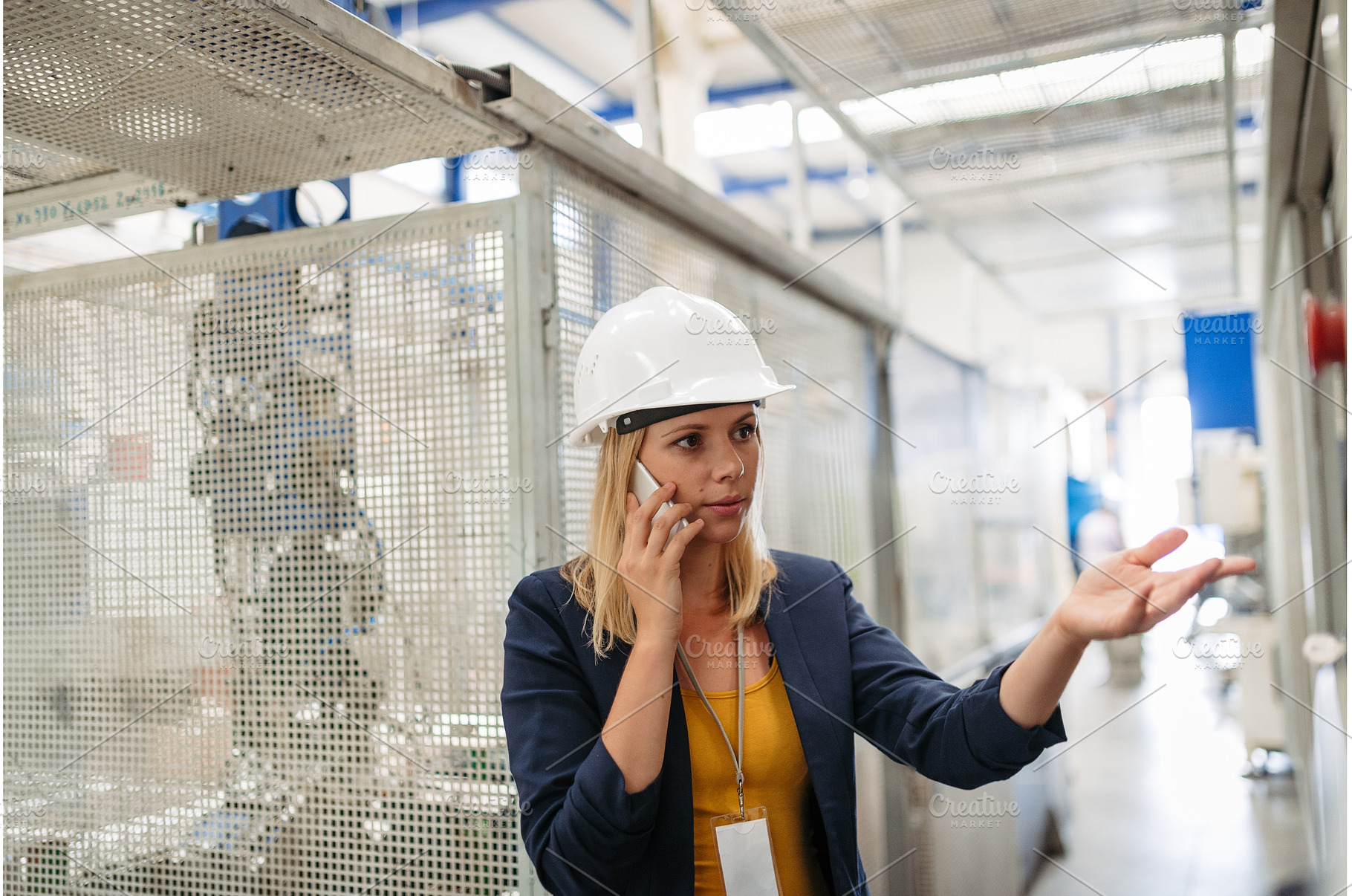 Female engineer or technician making, an Industrial Photo by HalfPoint