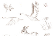 Kids wallpaper forest animals, a Wallpaper Graphic by maniamantellina (Thumbnail 2 of 2)