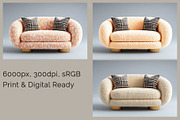 Tailored Fabric Sofa Mockups, a Household Mockup by Vika_Softlife (Thumbnail 5 of 9)